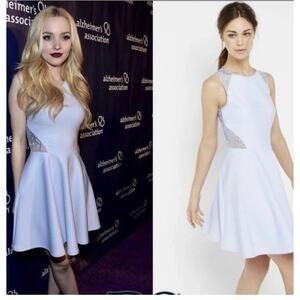 TED BAKER Venma lace detail skater dress sz 1